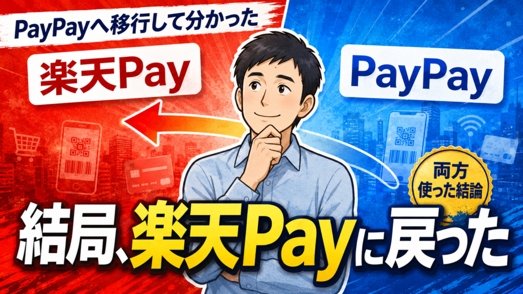 楽天からPayPayへ移行した後、楽天Payに戻った体験談